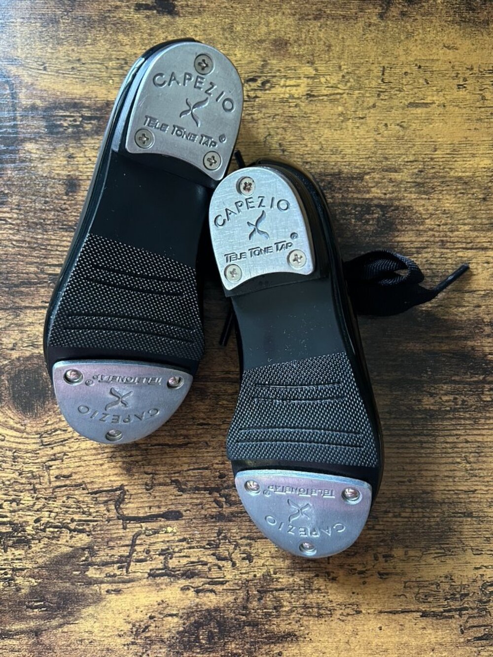 Capezio Girls Tap Shoes Black Size 7.5 - Picture 4 of 5